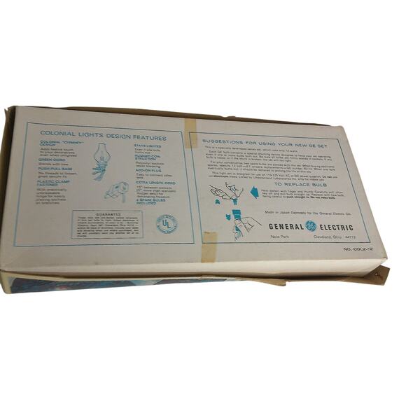 Vintage GE Merry Midget 12 Colonial Lights Christmas Holiday - Picture 5 of 10